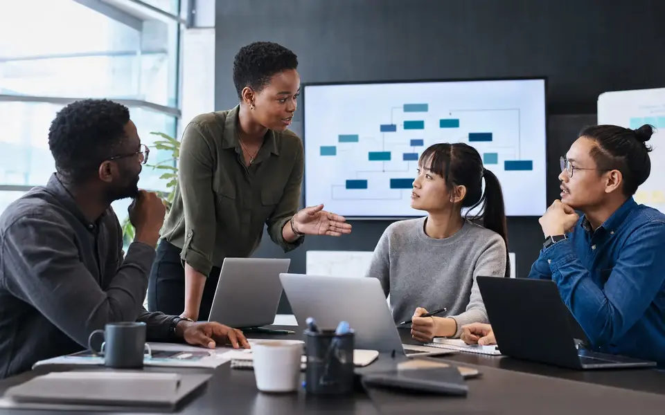 AI learning collaboration with team members
