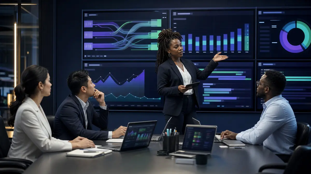 Globally representative revenue operations team reviewing conversation attribution and outcomes