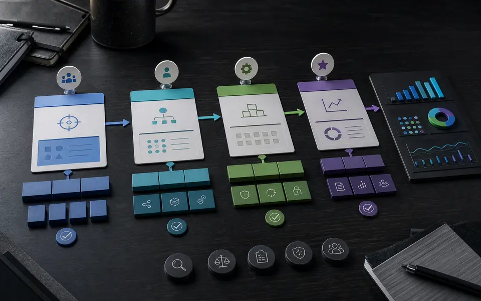 Organization AI adoption playbook with capability milestones and an outcome dashboard