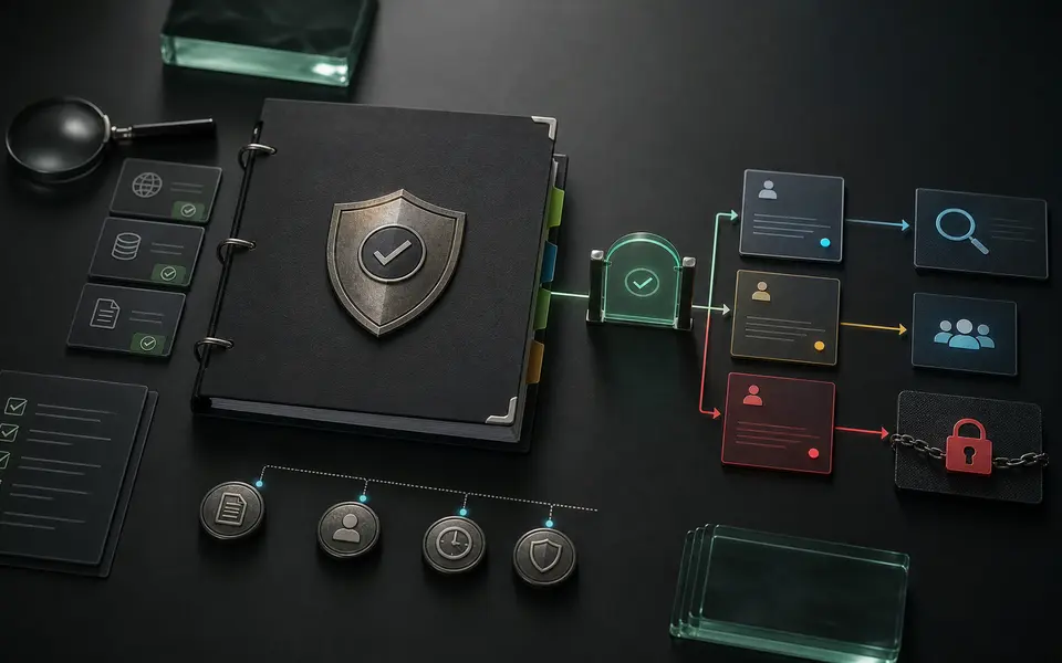 Responsible AI governance guide with an approval gate and protected decision path